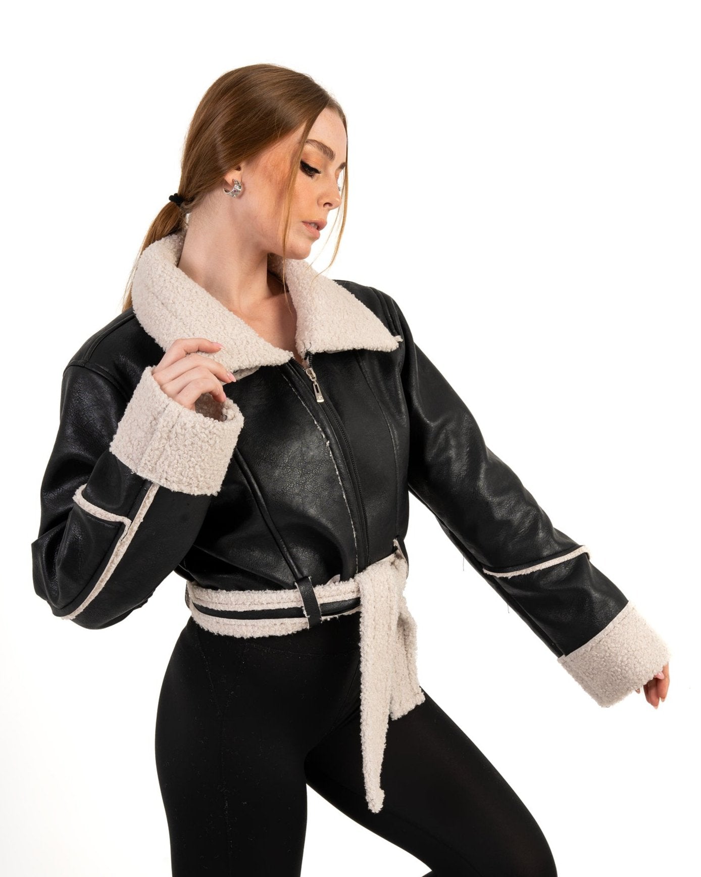 Shearling-lined Leather Jacket